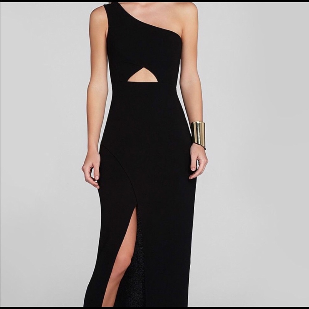 BCBGMaxAzira black one shoulder dress